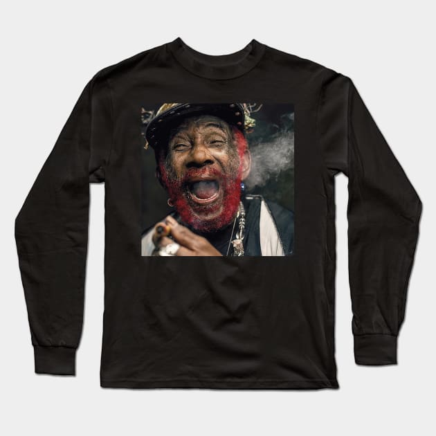 Lee scratch Perry Jamaican singer Long Sleeve T-Shirt by Nohjangnim